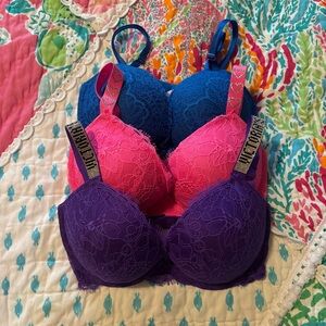 Victoria’s Secret Push Up Bling Bra Bundle